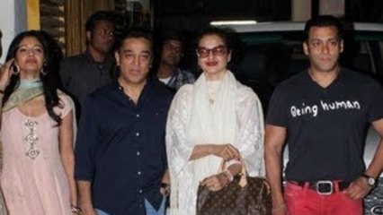 Salman, Rekha At Kamal Hassan's 'Vishwaroop' Screening