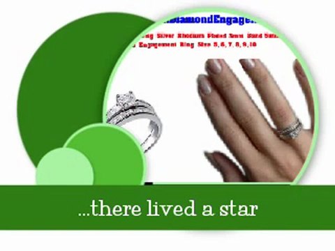 Nickel Free Sterling Silver Rhodium Plated 3mm Band 5mm Cubic Zirconia Engagement Ring