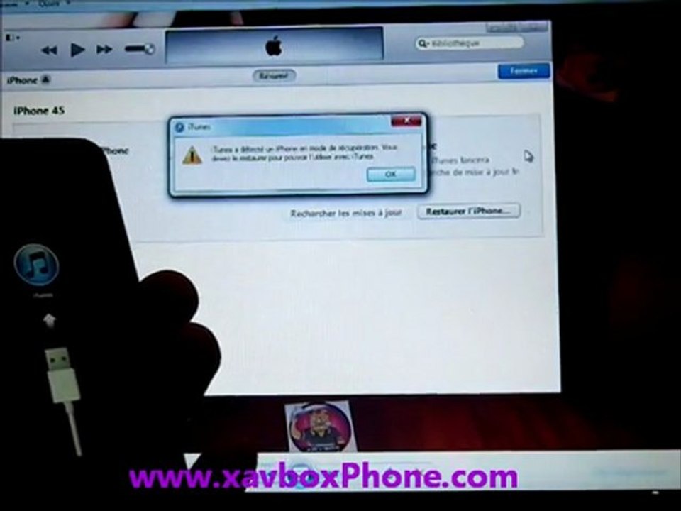Mise à jour iOS 6.1 impossible