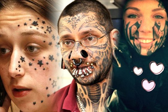 Rouslan Toumaniantz Tattoos His Name Across His Girlfriend's Face