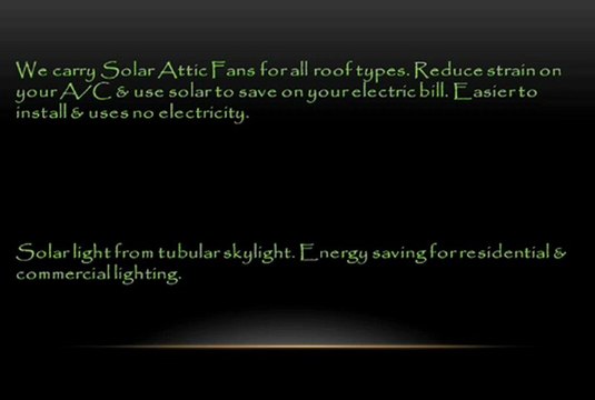 Solar Attic Fans