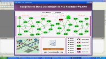Cooperative Data Dissemination Via Roadside WLANs