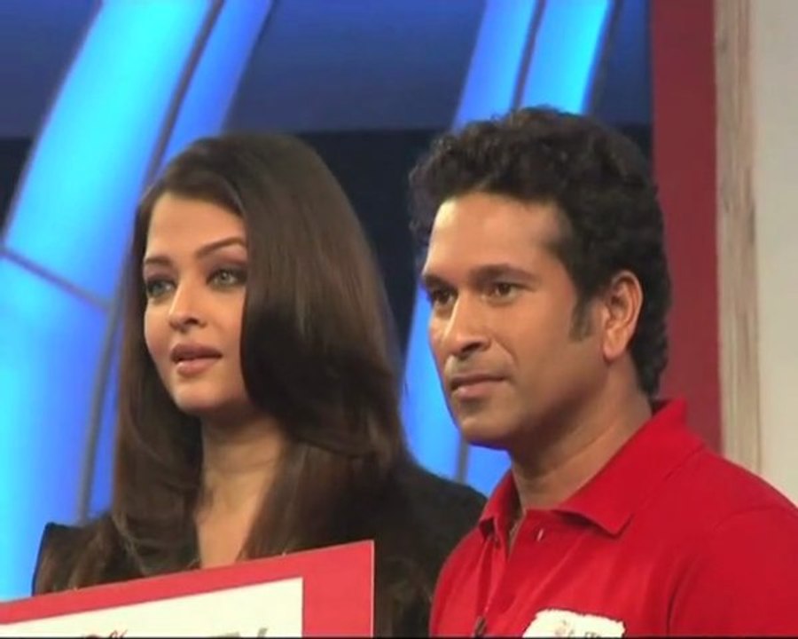 Aishwarya & Sachin at "Support My School" Telethon