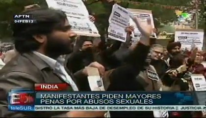 Manifestantes piden derogar ley contra violencia sexual