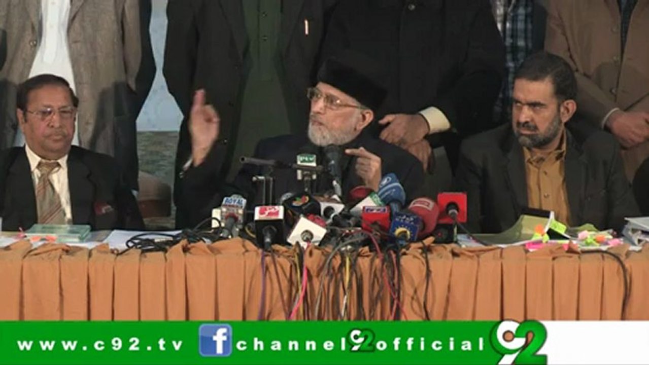 Press Conference : Dr. Muhammad Tahir-ul-Qadri_31-01-13