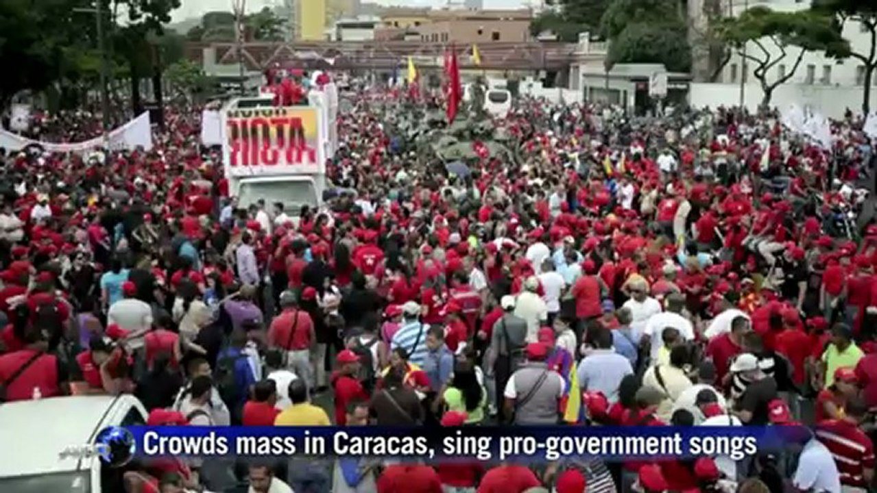 Chavez supporters march on coup anniversary