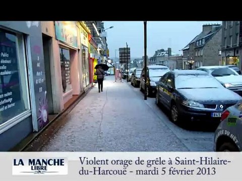 Violent orage de grêle à Saint-Hilaire-du-Harcouët