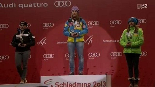 Women's Super G - Schladming 2013 Alpine World Ski Championships; Award Ceremony