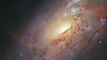 Zoom sur la galaxie spirale Messier 106
