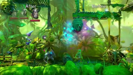 Trine 2 Director's Cut Wii U - comparaison avant et après patch