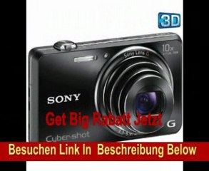 Sony Cyber-shot DSC-WX100 - Digitalkamera - 3D - Kompaktkamera - 18.2 Mpix - 10 x optischer Zoom - Schwarz + SDHC-Speicherkarte 8 GB + Fototasche Ultra Compact