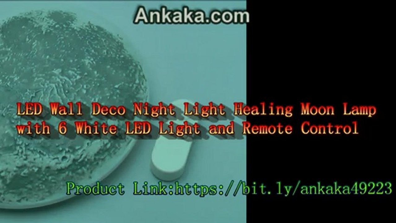 How To Use LED Wall Healing Moon Night Light with 6 White LED Light and Remote Control