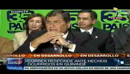 Correa: Había suficiente resguardo policial en Quinindé