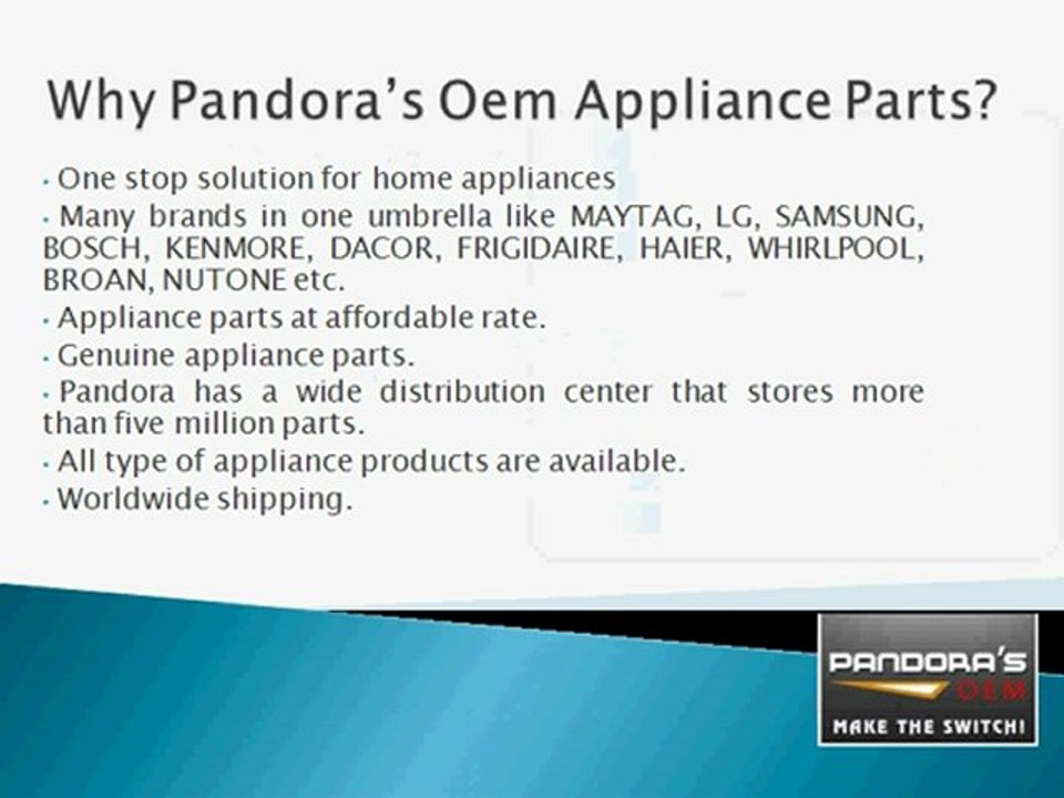Pandora’s OEM - One Stop Shop for Home Appliance Parts