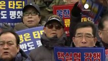 Güney Kore'de nükleer protesto
