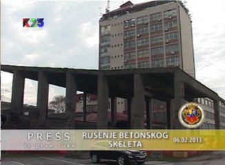 K23TV - Press iz prve ruke - Rušenje betonskog skeleta - 6. februar 2013.