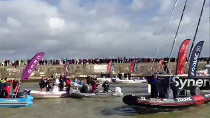 Vendée Globe - Arrivée de Jean Le Cam aux Sables