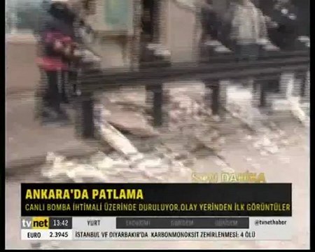 ABD Büyükelçiliği'nde Patlama İlk Görüntüler / Tvnet Haber Spikeri Haluk Huyut