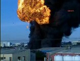 Tuzla'da Fabrika Yangınında Patlama Anı
