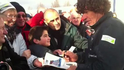 Jean le Cam : ambiances d'arrivée au Vendée Globe