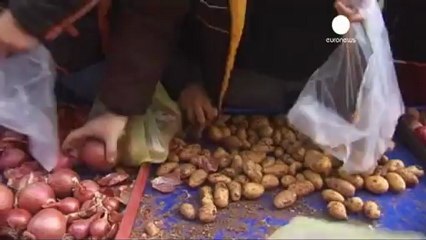 Yunanistan'da çiftçilerden bedava sebze meyve