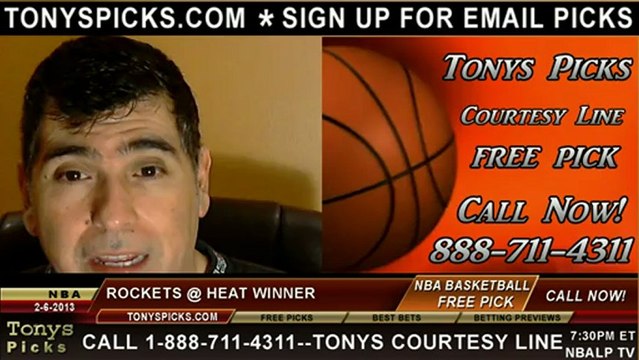 Houston Rockets versus Miami Heat Pick Prediction NBA Pro Basketball Odds Preview 2-6-2013
