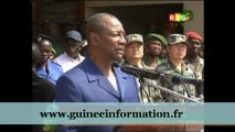 JT RTG DU 06.02.2013. Alpha Condé remet le drapeau aux 144 soldats se rendant au Mali