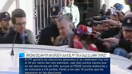 Bárcenas declara por una supuesta caja B del PP y en la calle le llaman "chorizo"
