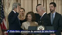 USA: le nouveau secrétaire d'Etat John Kerry prête serment