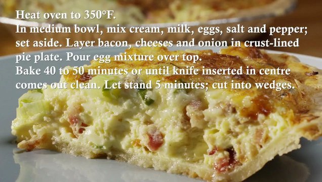 Bacon´n Cheddar breakfast Pie - Recipe