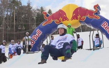 Single Ski Sled Race - Red Bull Pležuh 4 Cross in Slovenia - 2013