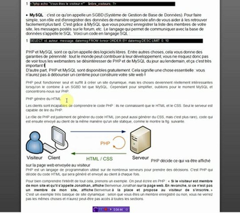 Le language de programmation PHP par "webdesign-x.fr" et "creation site paris"