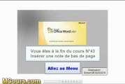 Tutoriel WORD 2007: Cours N°43 Comment Insérer une note de bas de page dans Word