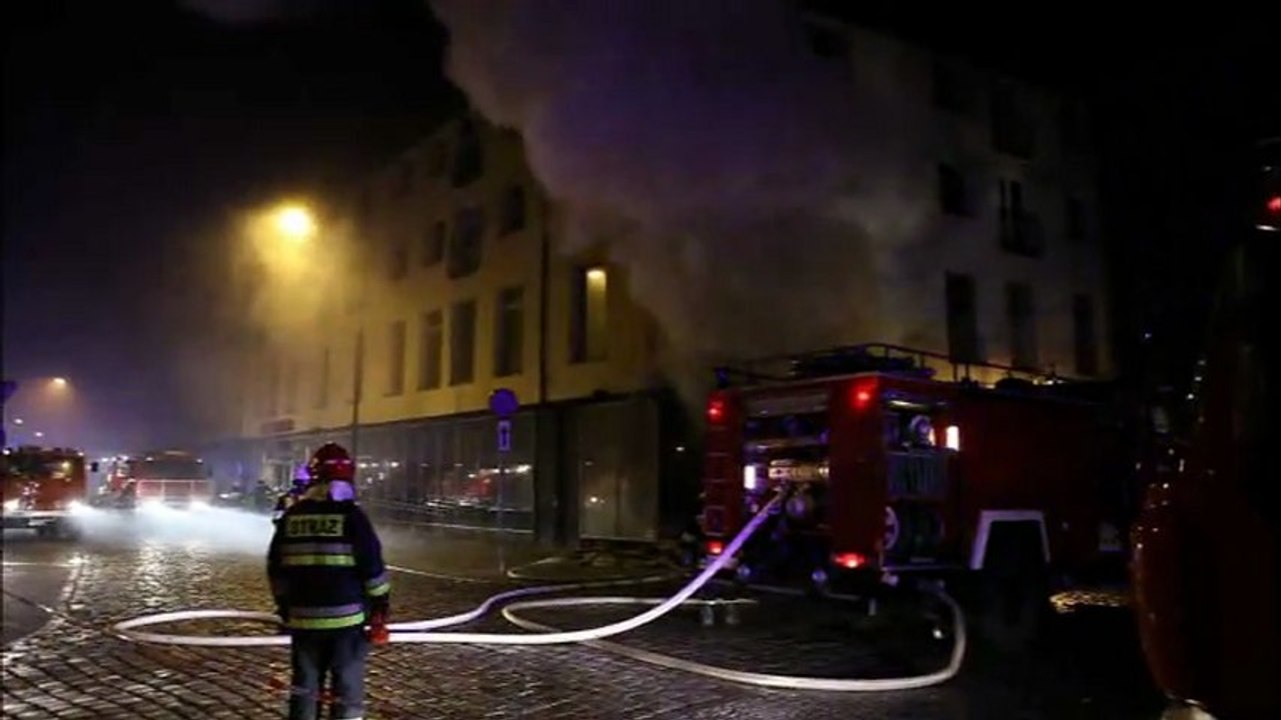 Pożar w klubie Brooklyn - Racibórz - nocna akcja strażaków