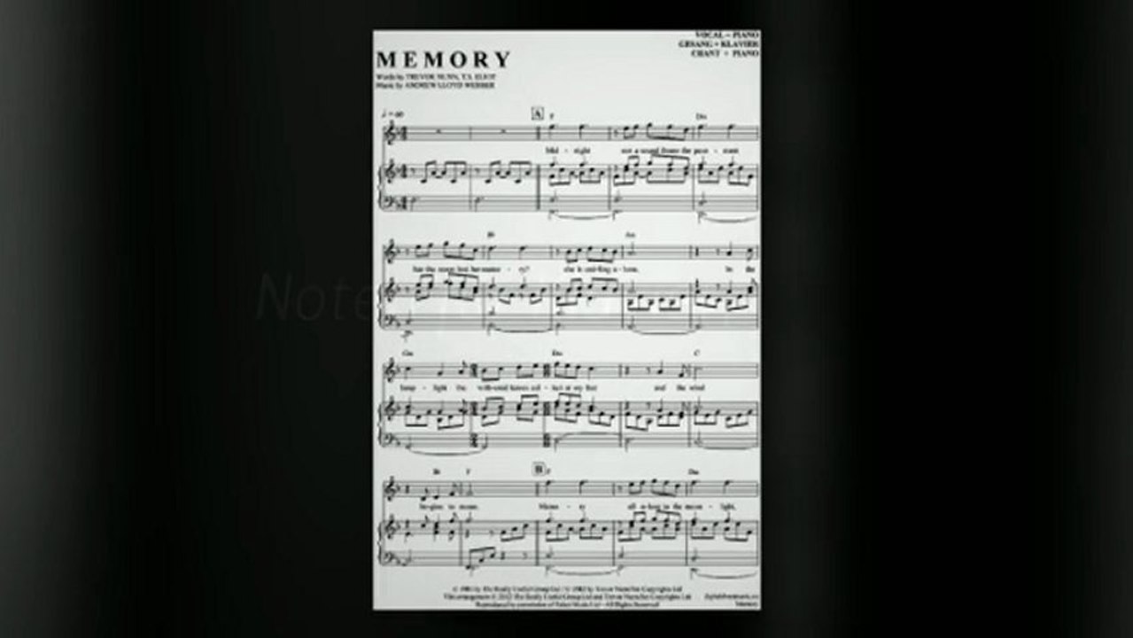 Noten bei notendownload - Memory (Cats - Musical)