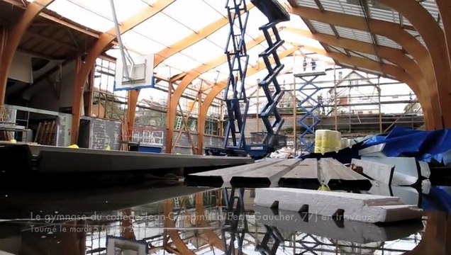 La Ferté-Gaucher : les travaux au gymnase du collège Jean-Campin continuent