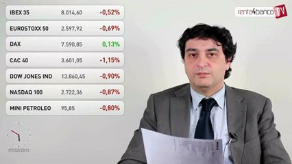 Download Video: 07.02.13 · Bolsas europeas en negativo por malos datos macro Estados Unidos - Renta 4: Cierre bolsas y mercados