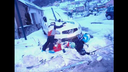 Ski club Cauterets,retour à la station en hors piste