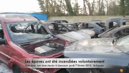 Liancourt : Incendie à la casse de Sam auto