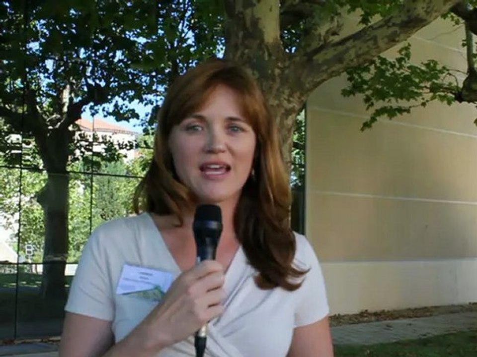 Jessica Lundberg (Lundberg Family Farms,California USA) in Montpellier-First int. conference on organic rice production