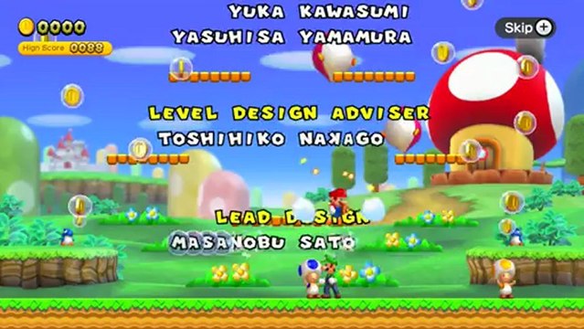 New Super Mario Bros U Final Boss Bowser & Ending