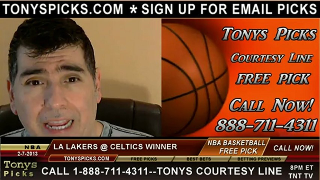Boston Celtics versus LA Lakers Pick Prediction NBA Pro Basketball Odds Preview 2-7-2013