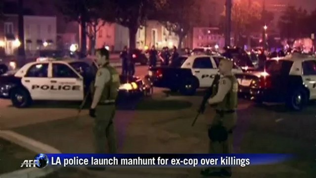 LA police launch manhunt for ex-cop over killings