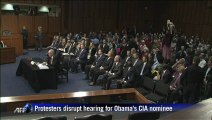 Hearing for Obama's choice to run CIA disrupted by protesters