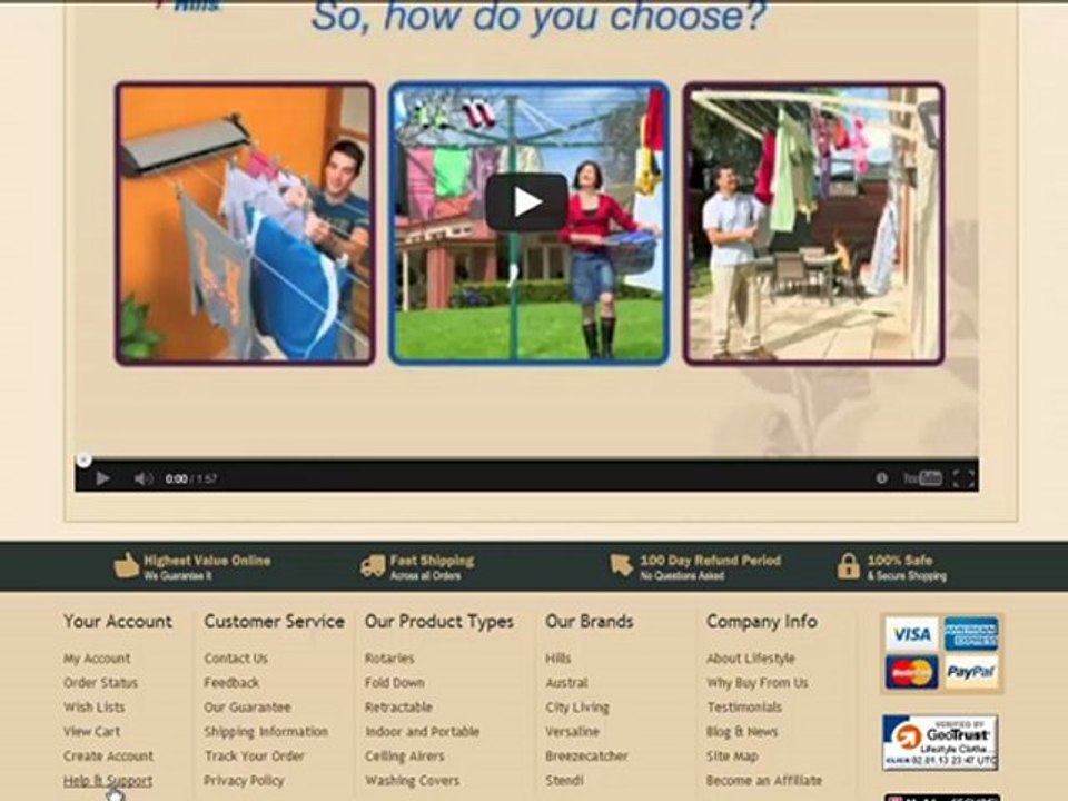 Video Review for Hills Supa Fold Duo Clothes Line