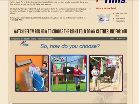 Video Review for Hills Supa Fold Mini Clothes Line