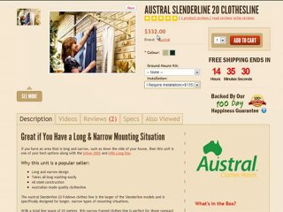 Video Review for Austral Slenderline 20 Fold Down Clothes Line