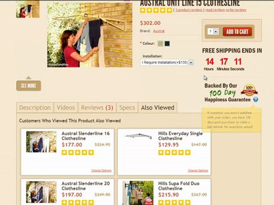 Austral Unitline 15 Fold Down Clothesline