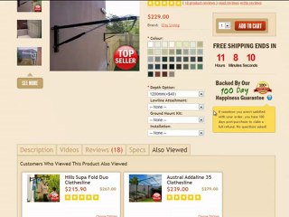 Video Review for City Living Urban 3000 Clothes Line