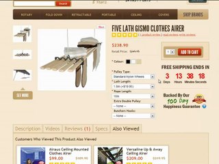 Video Review for Five Lath Gismo Clothes Airer